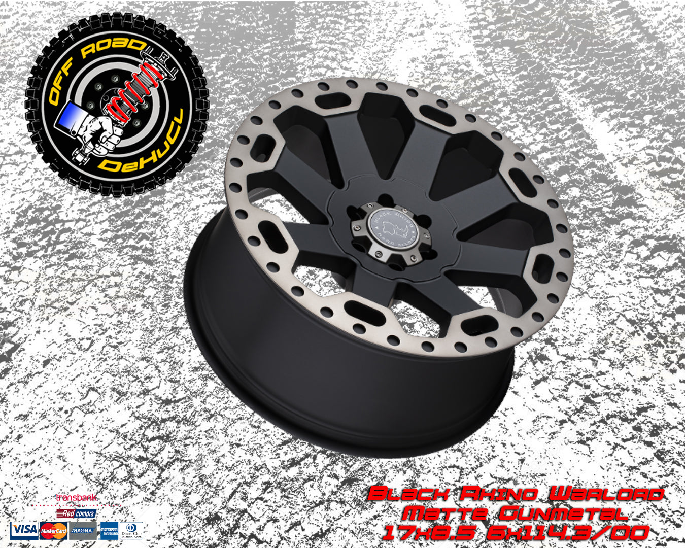 Black Rhino Warlord Matte Gunmetal 17 x 8.0 5x120