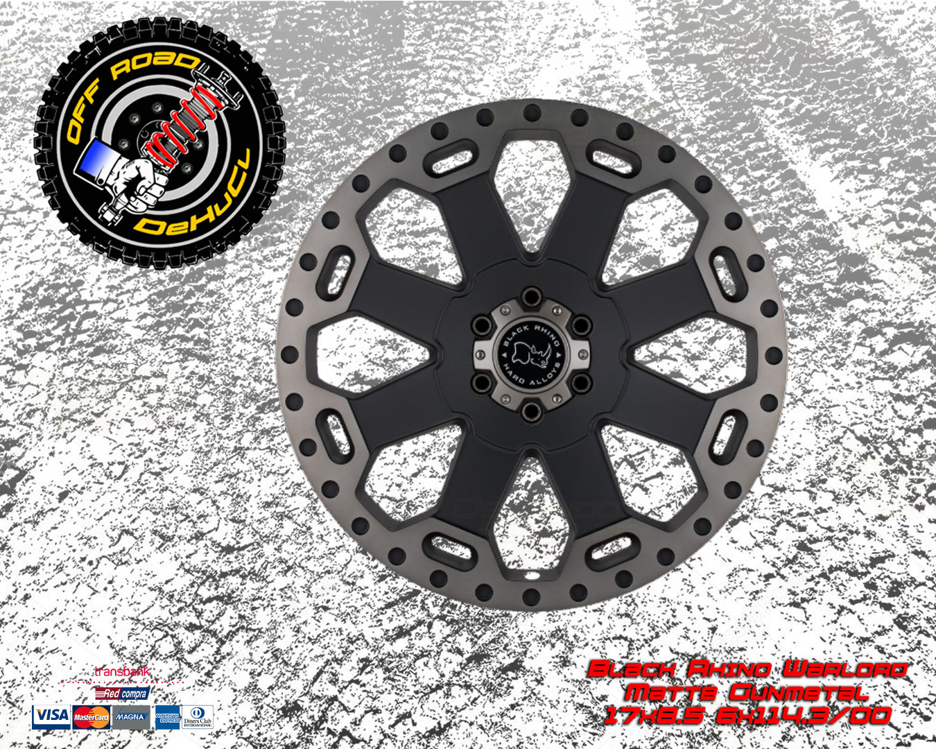 Black Rhino Warlord Matte Gunmetal 17 x 8.0 5x120