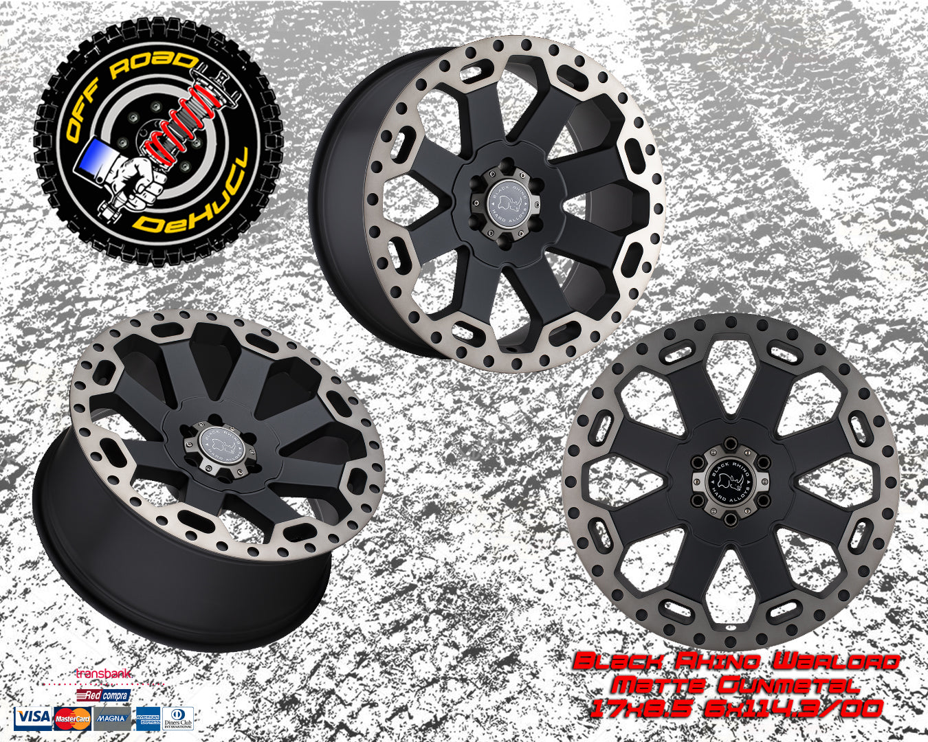 Black Rhino Warlord Matte Gunmetal 17 x 8.0 5x120