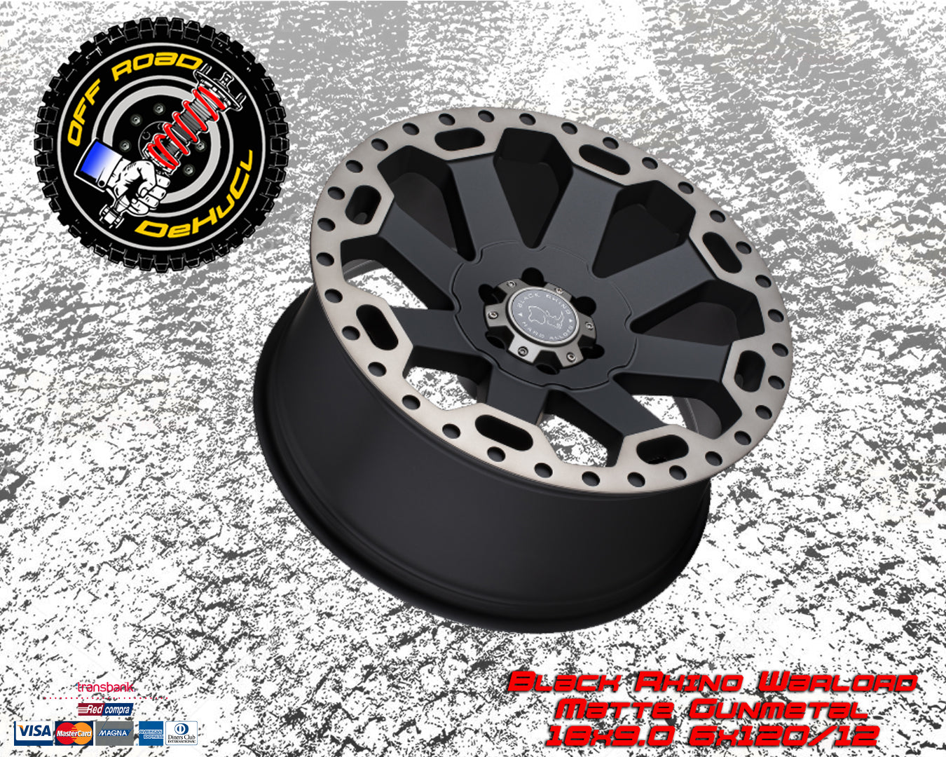 Black Rhino Warlord Matte Gunmetal 18 x 9.0 6x120