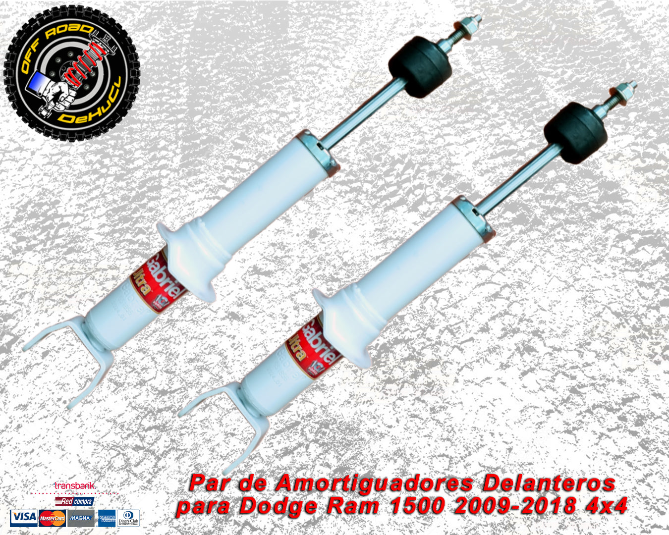 Amortiguadores Gabriel Delantero para Dodge Ram 1500 2009-2018 4x4