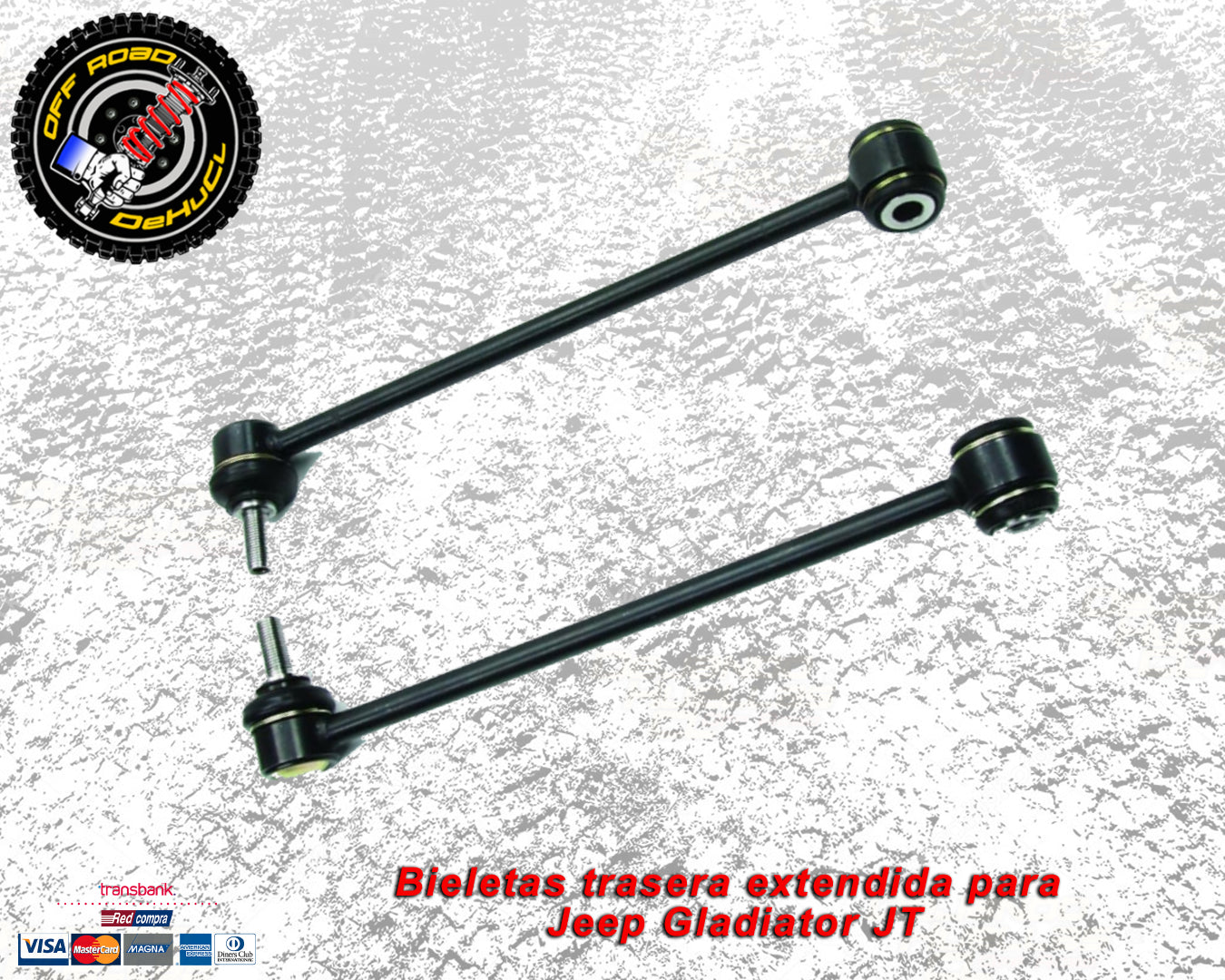 Bieletas traseras extendidas para Jeep Gladiator.