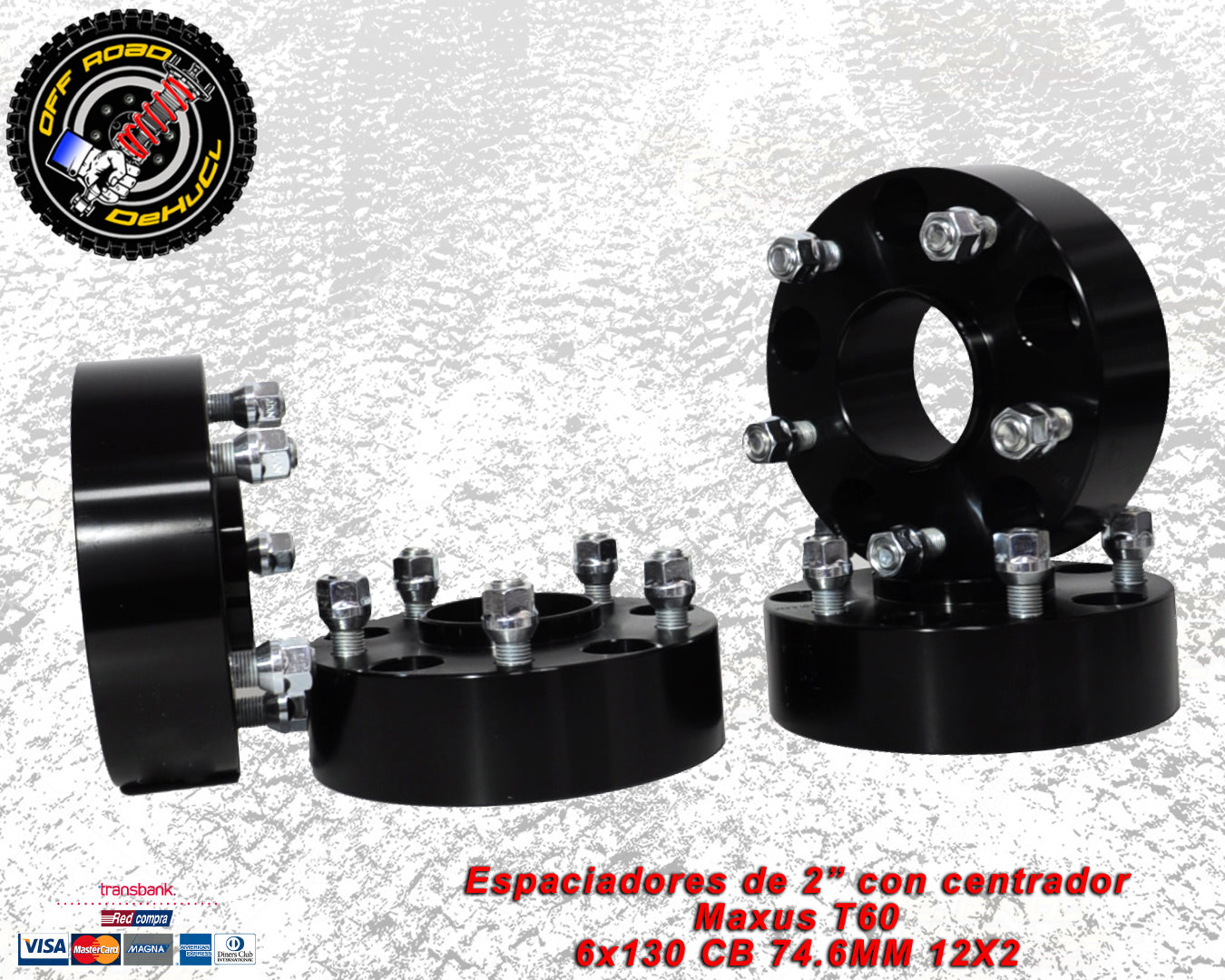 Espaciadores para Maxus T60 de 2" con centrador