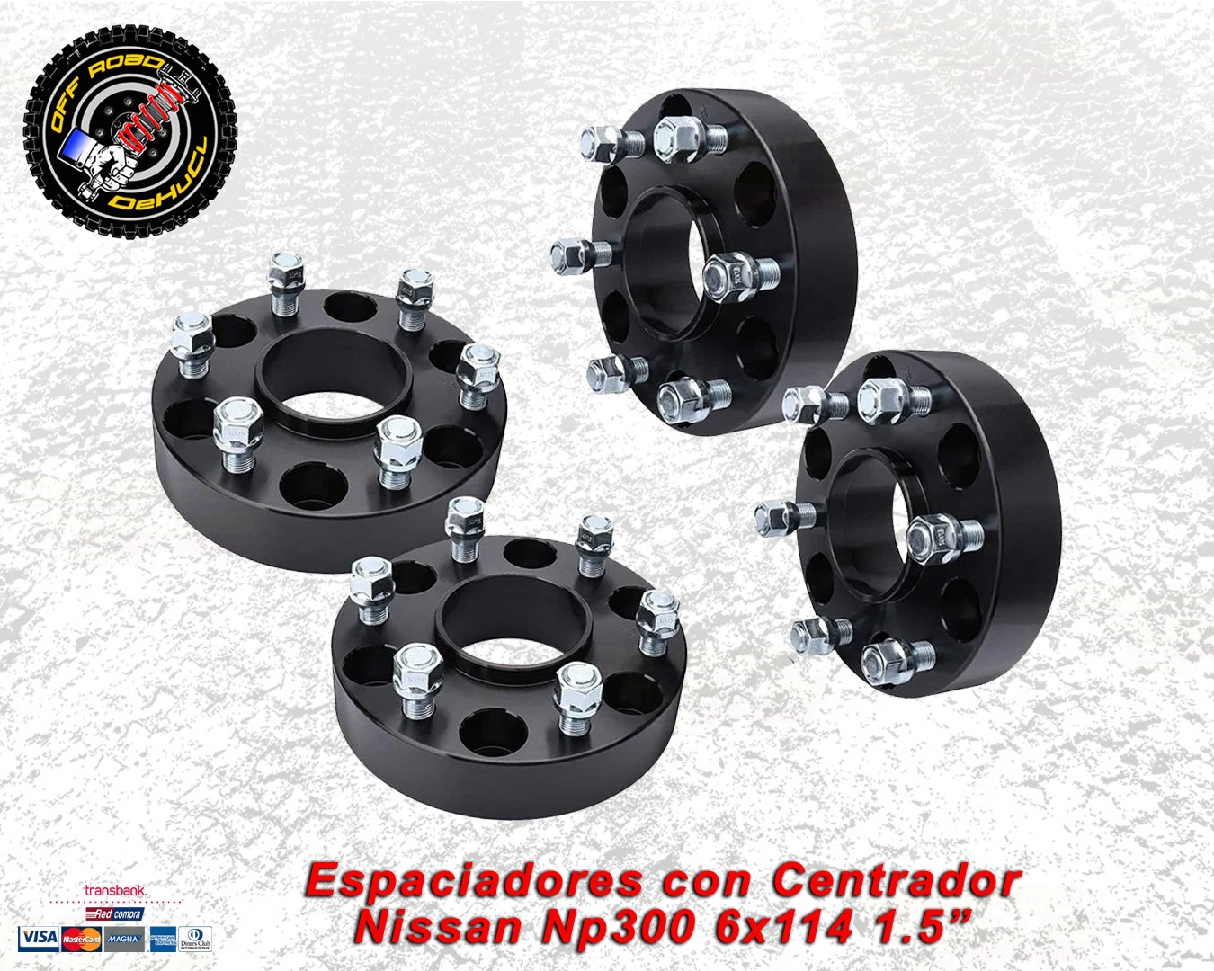 Espaciadores con centrador para Nissan NP300 1.5"
