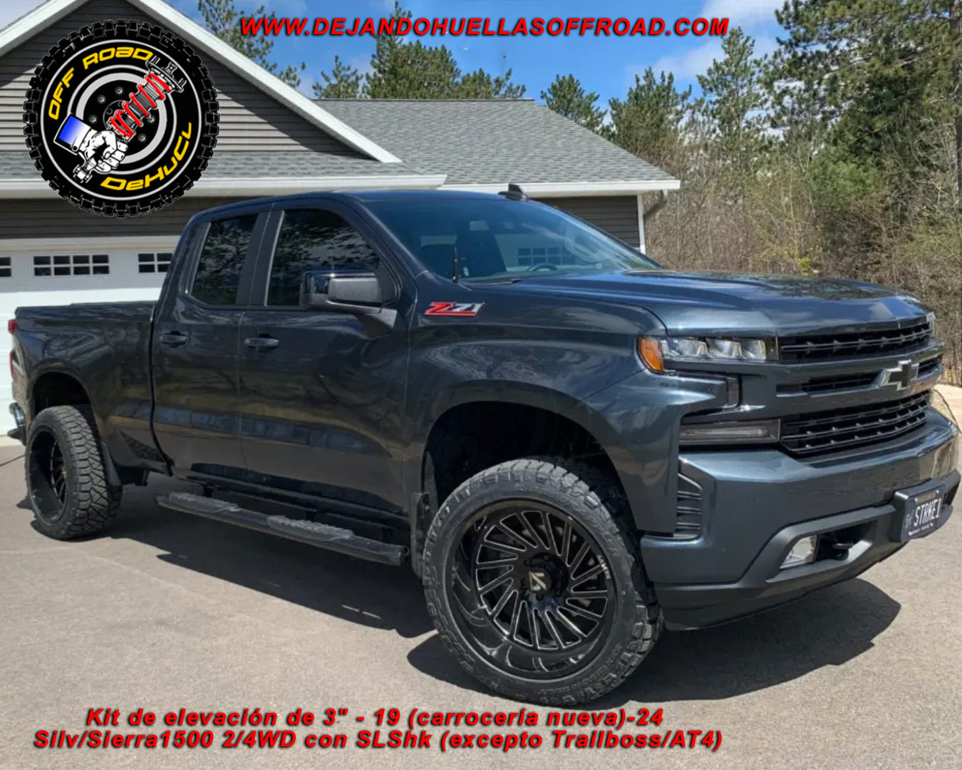 Kit de elevación de 3" - 19 (carrocería nueva)-24 Silv/Sierra1500 2/4WD con SLShk (excepto Trailboss/AT4)
