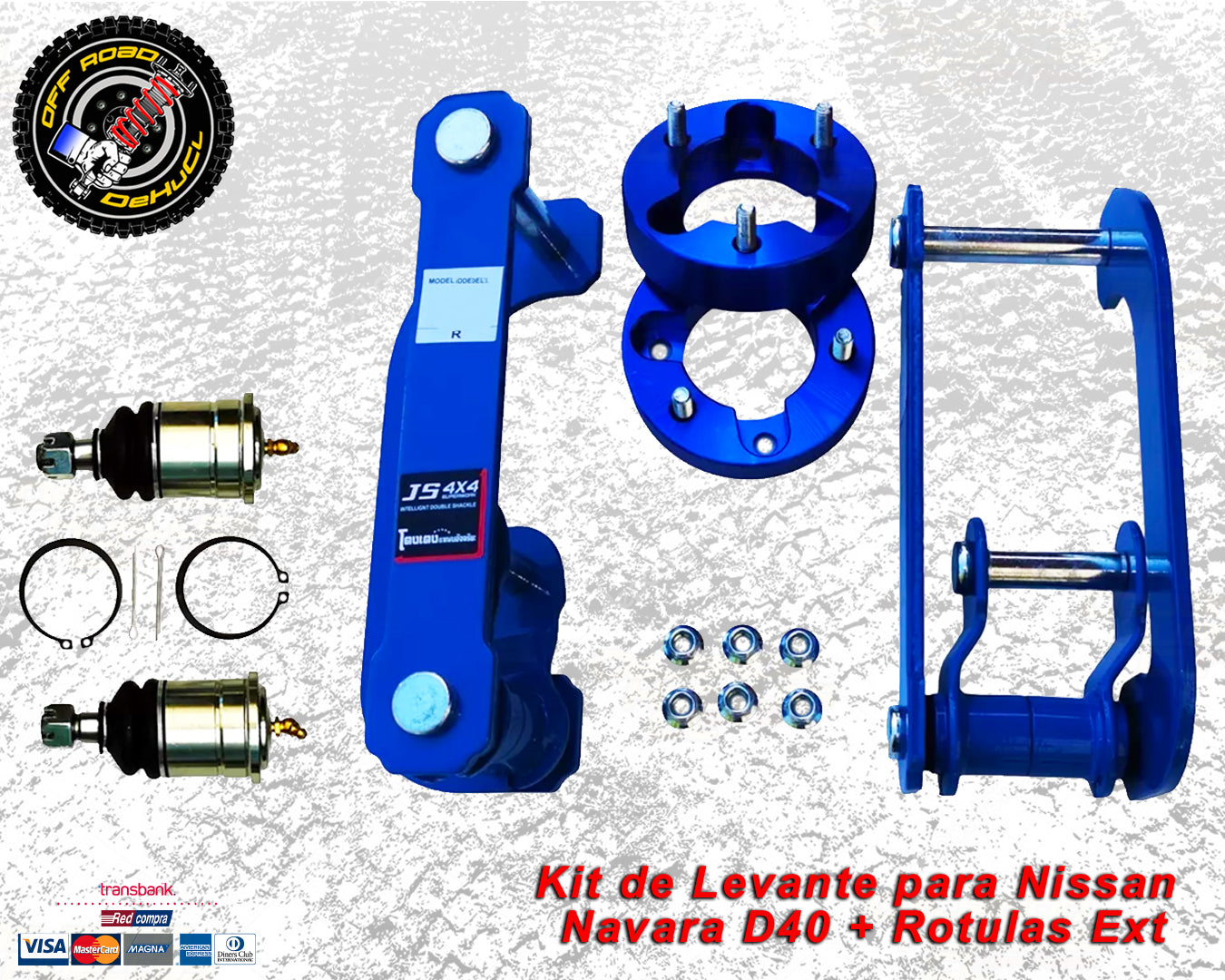 Kit de Levante para Nissan Navara D40 + Rotulas