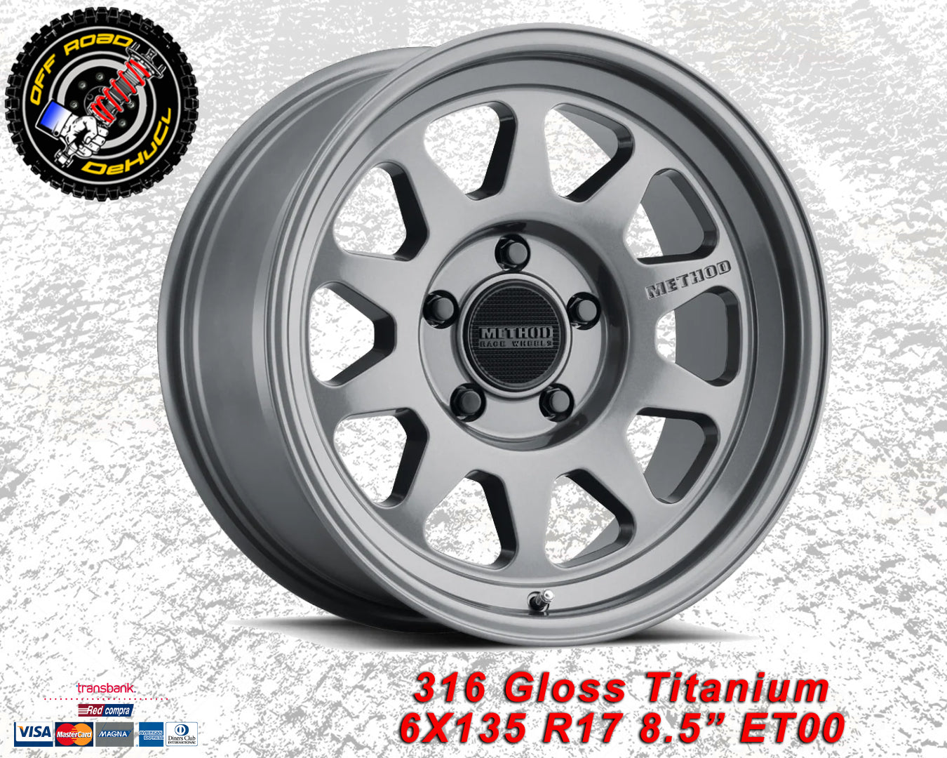 316 Titanio brillante 6X135