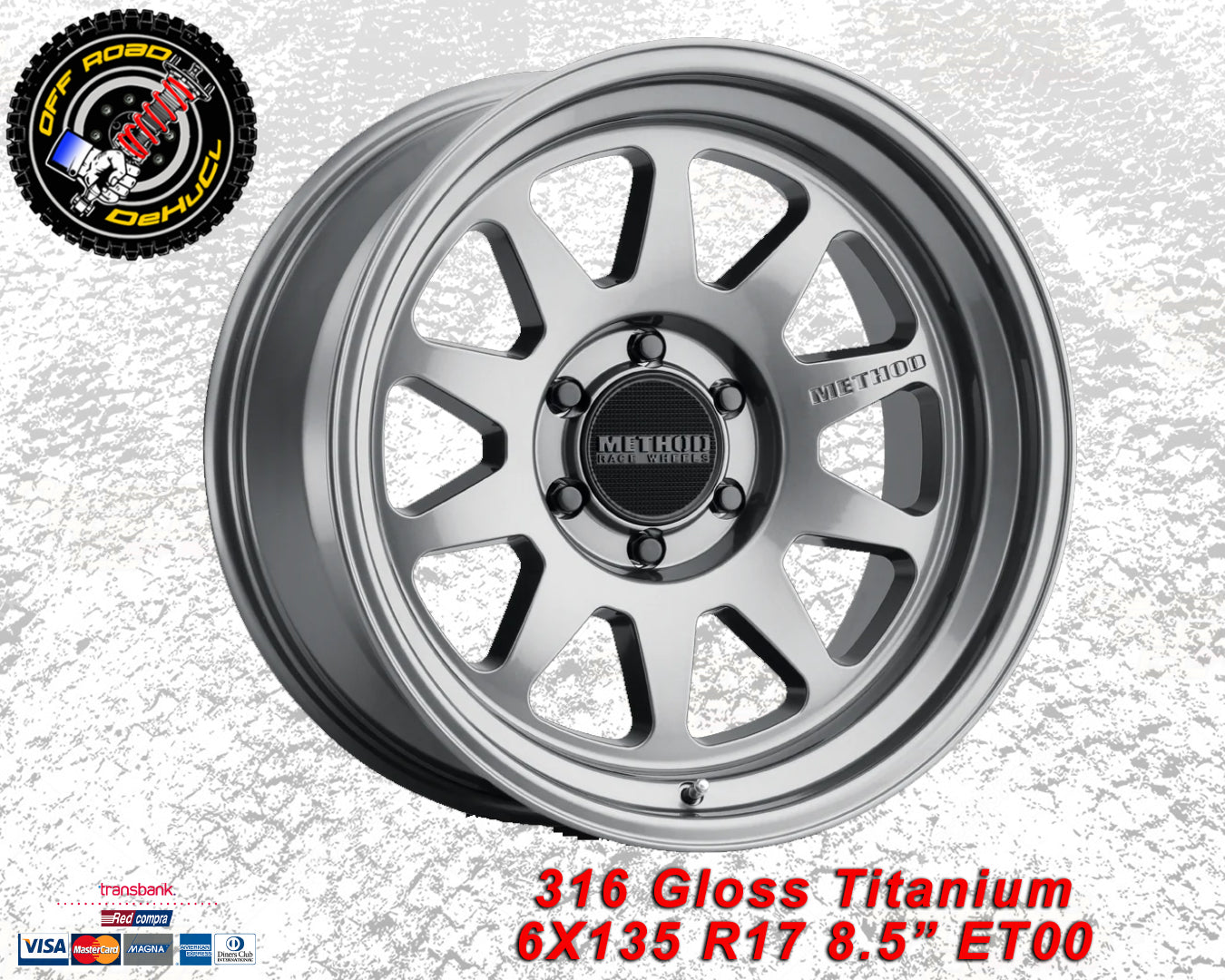 316 Titanio brillante 6X135