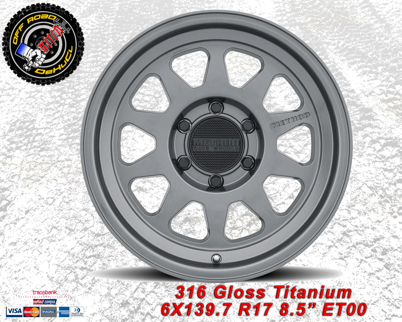 316 Titanio brillante 6X139.7