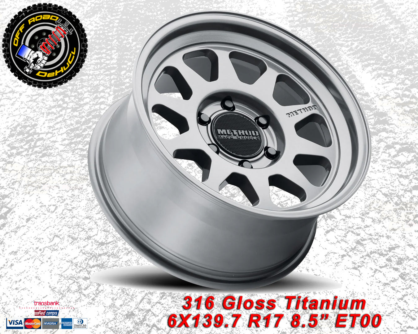 316 Titanio brillante 6X139.7