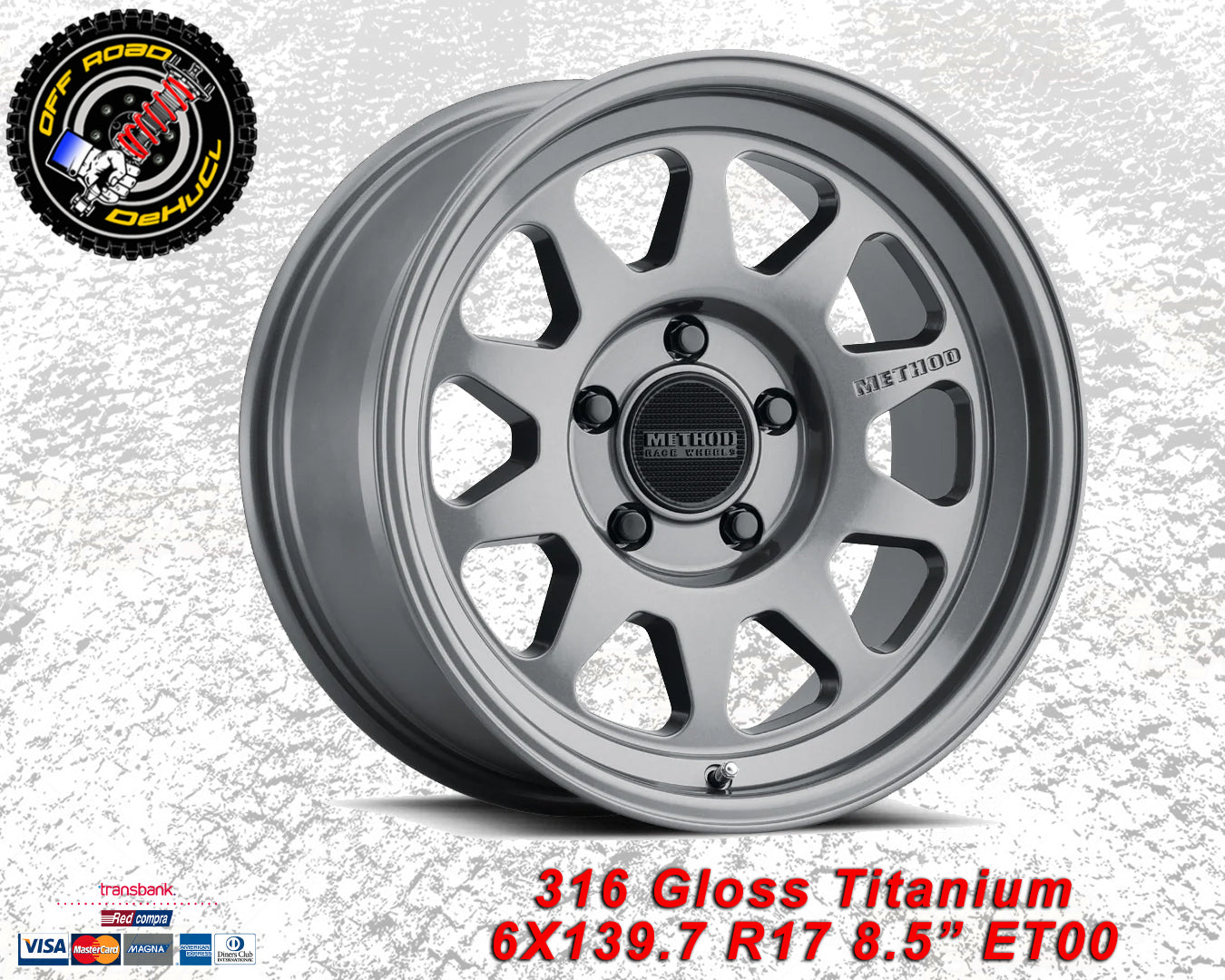 316 Titanio brillante 6X139.7