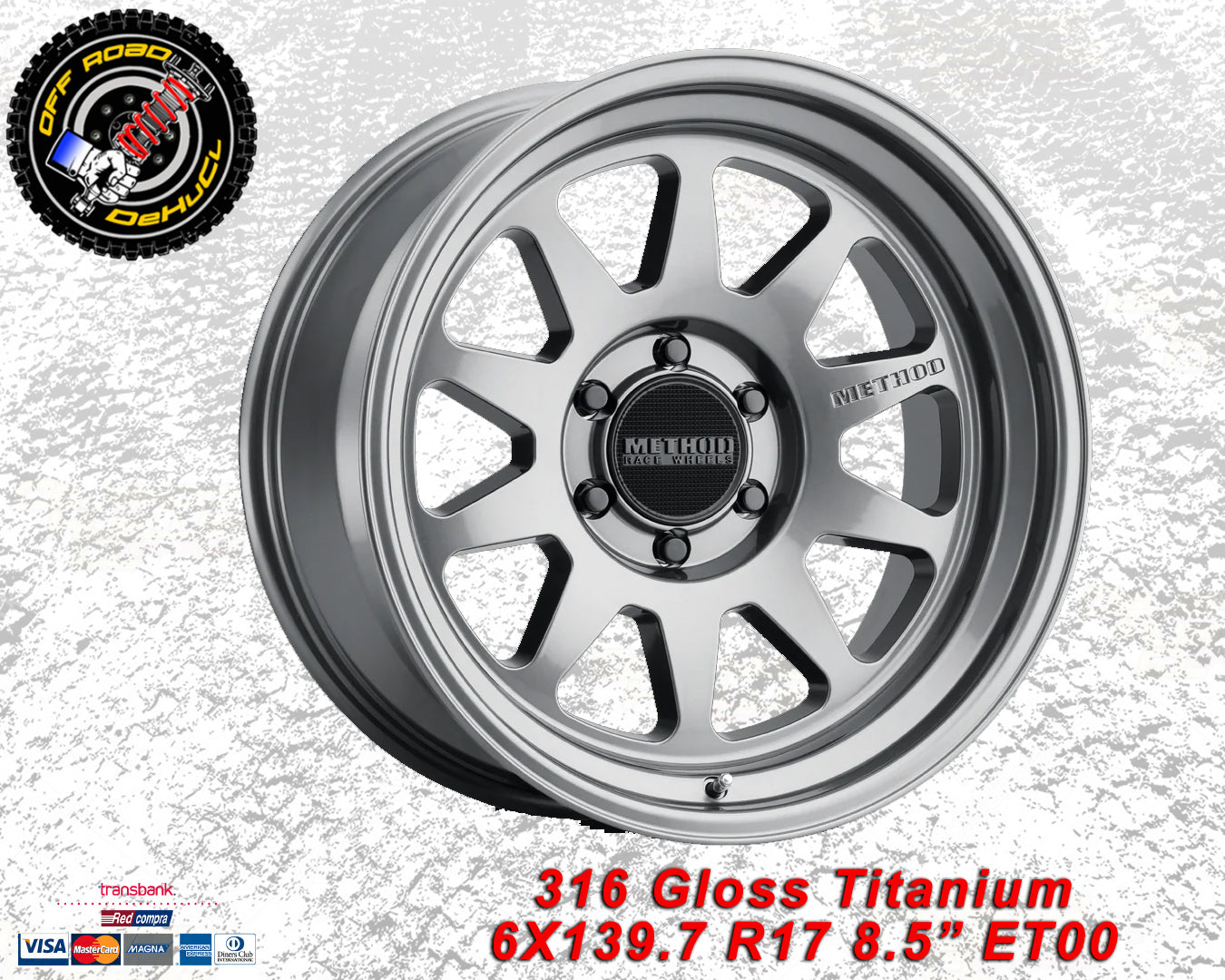 316 Titanio brillante 6X139.7