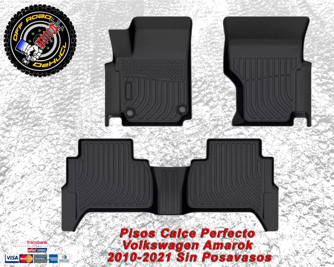 Pisos Calce Perfecto Volkswagen Amarok 2010-2021 Sin Posavasos