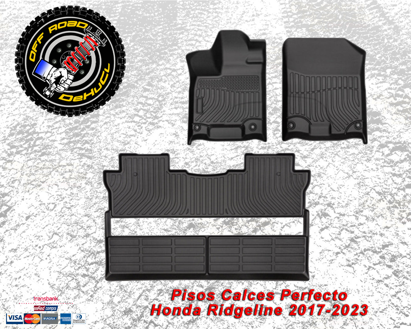 Pisos Calces Perfectos para Honda Ridgeline 2017-2023