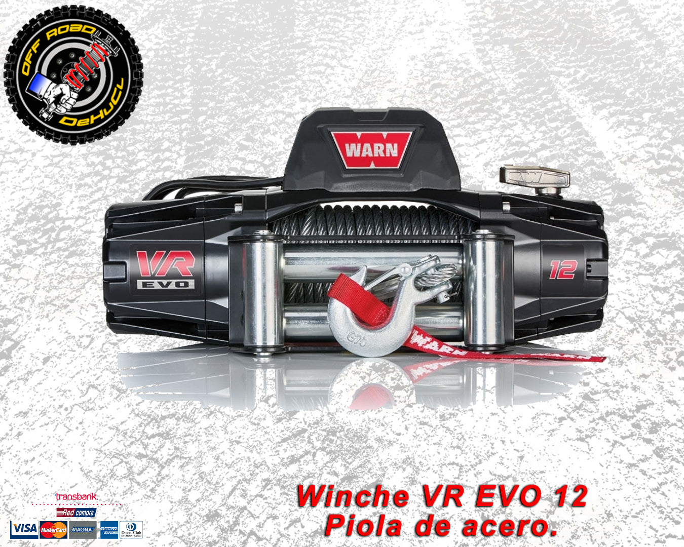 Winche Warn VR EVO 12 Piola de Acero