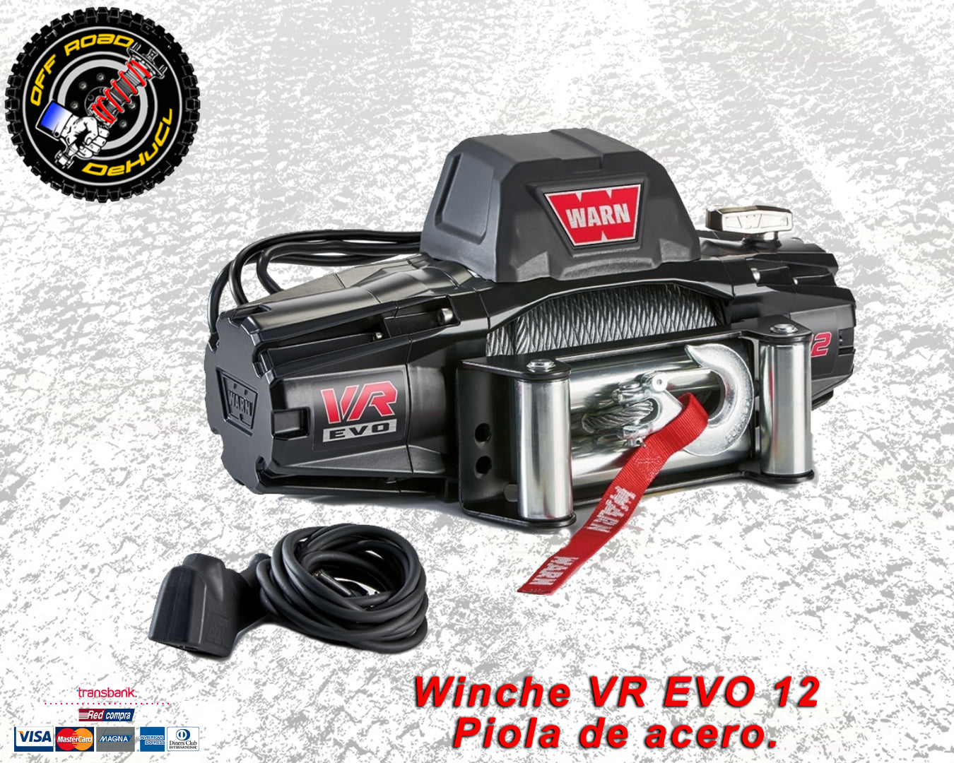 Winche Warn VR EVO 12 Piola de Acero