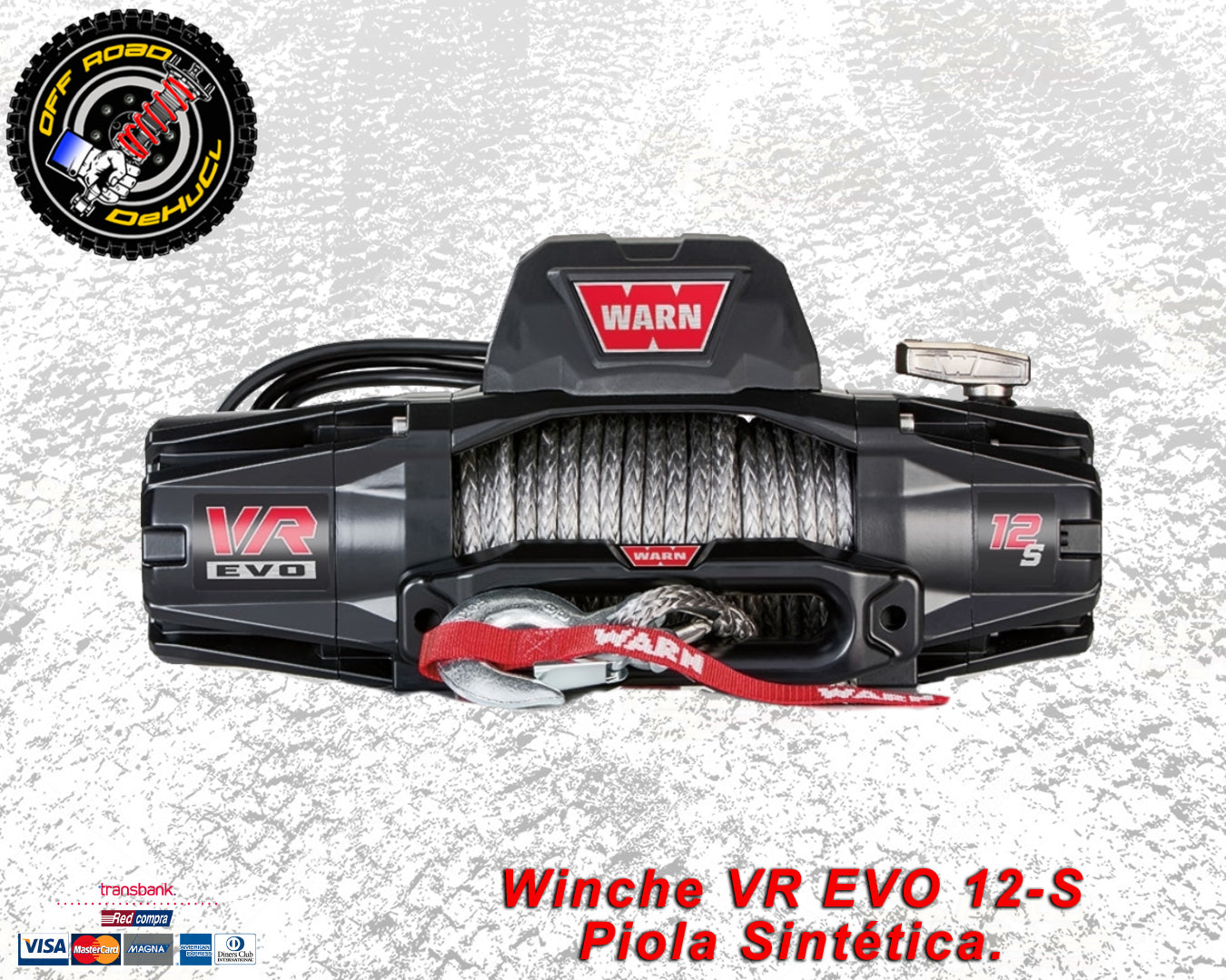 Winche Warn VR EVO 12 Piola de Sintética