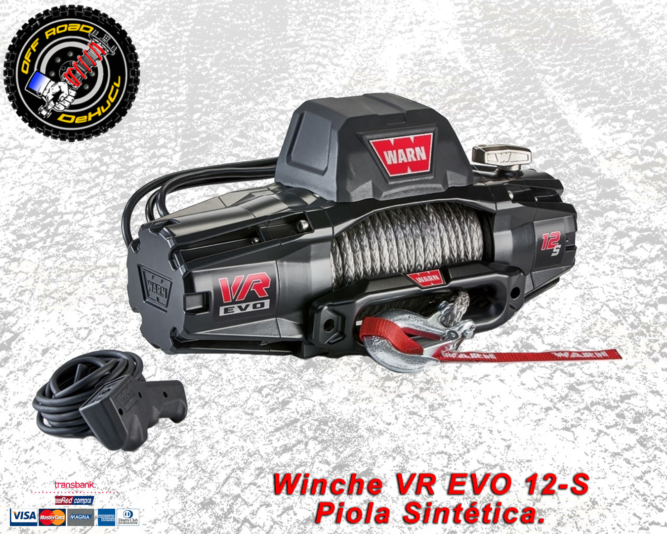 Winche Warn VR EVO 12 Piola de Sintética