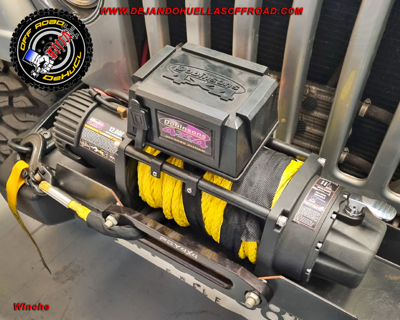 Winche de 12000LB con piola sintetica