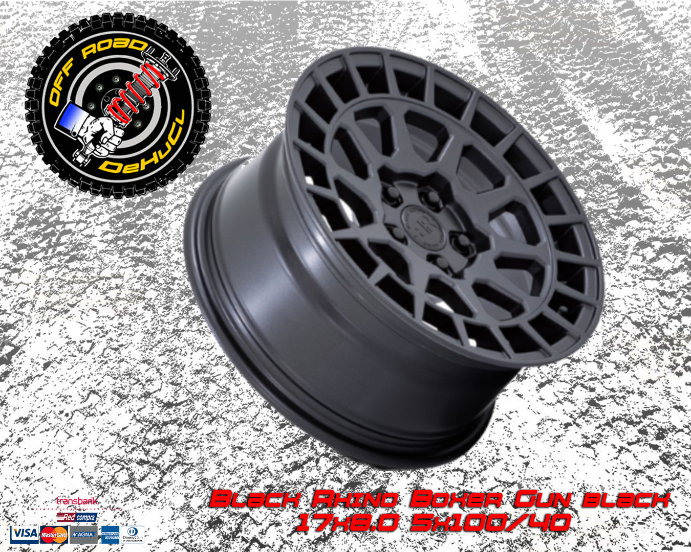 Black Rhino Boxer Gunblack 17x8 5x100 / 40