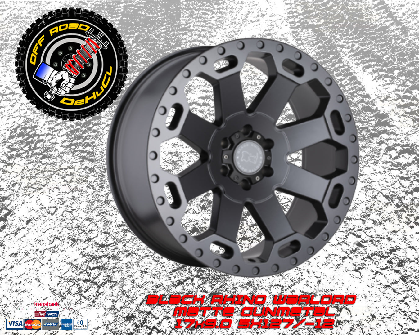 Black Rhino Warlord Matte Gunmetal 17 x 9 5x127 -12