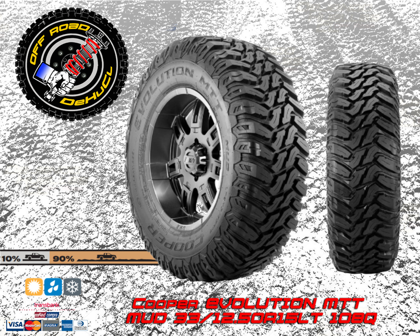 Neumáticos Cooper EVOLUTION MTT 33x12.50R15LT