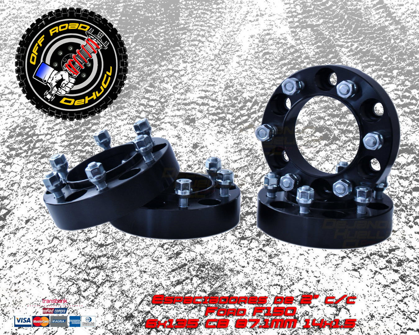 Espaciadores para Ford F150 2" con centrador