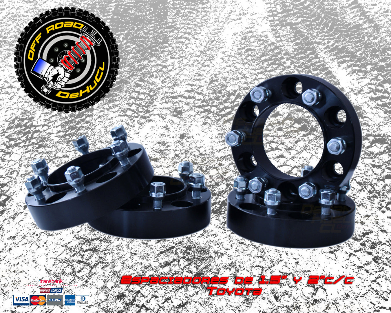 Espaciadores para Toyota Hilux 1" con centrador
