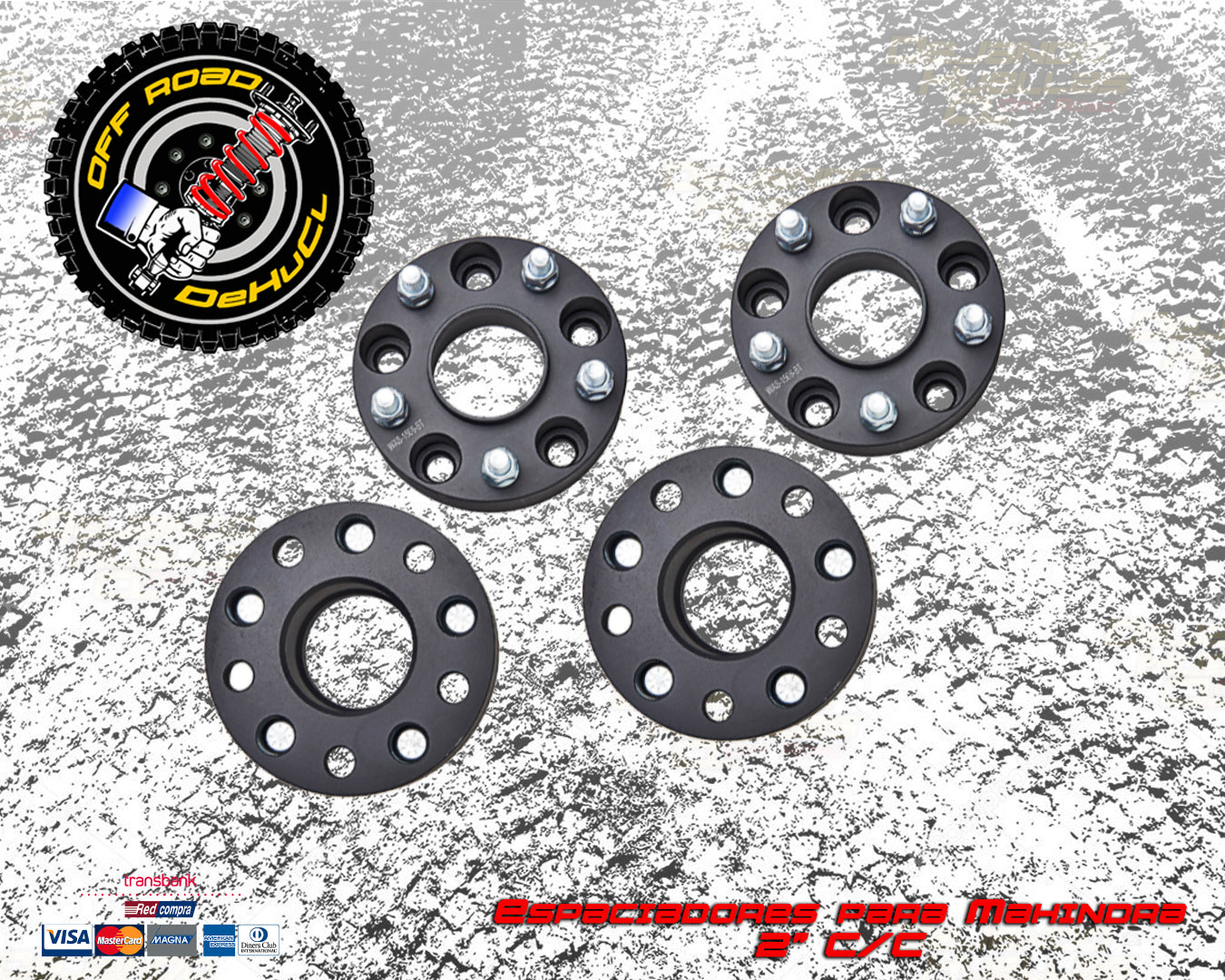 Espaciadores para Mahindra 1.5" con centrador