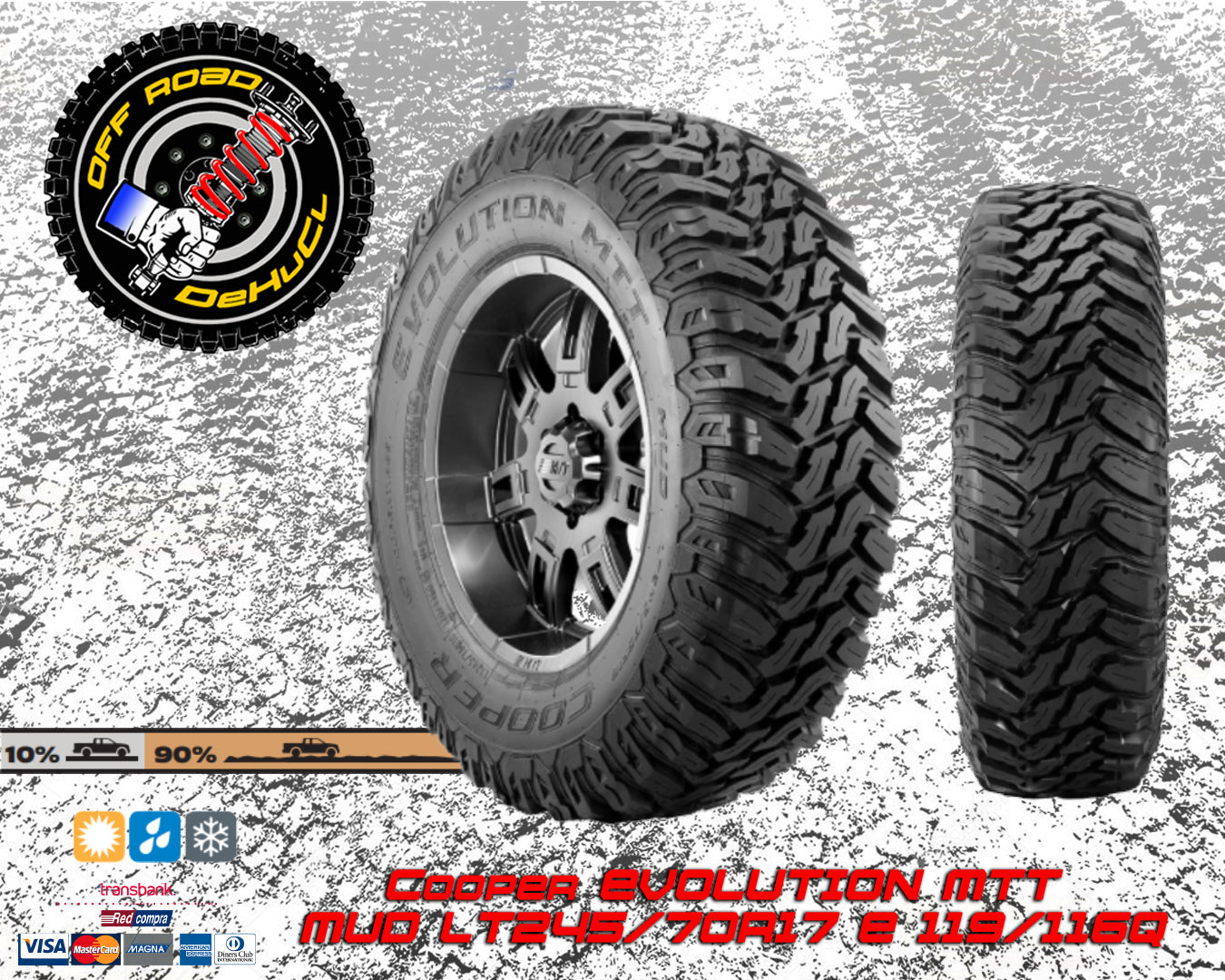 Neumáticos Cooper EVOLUTION MTT LT 245x70R17 E 121/118Q
