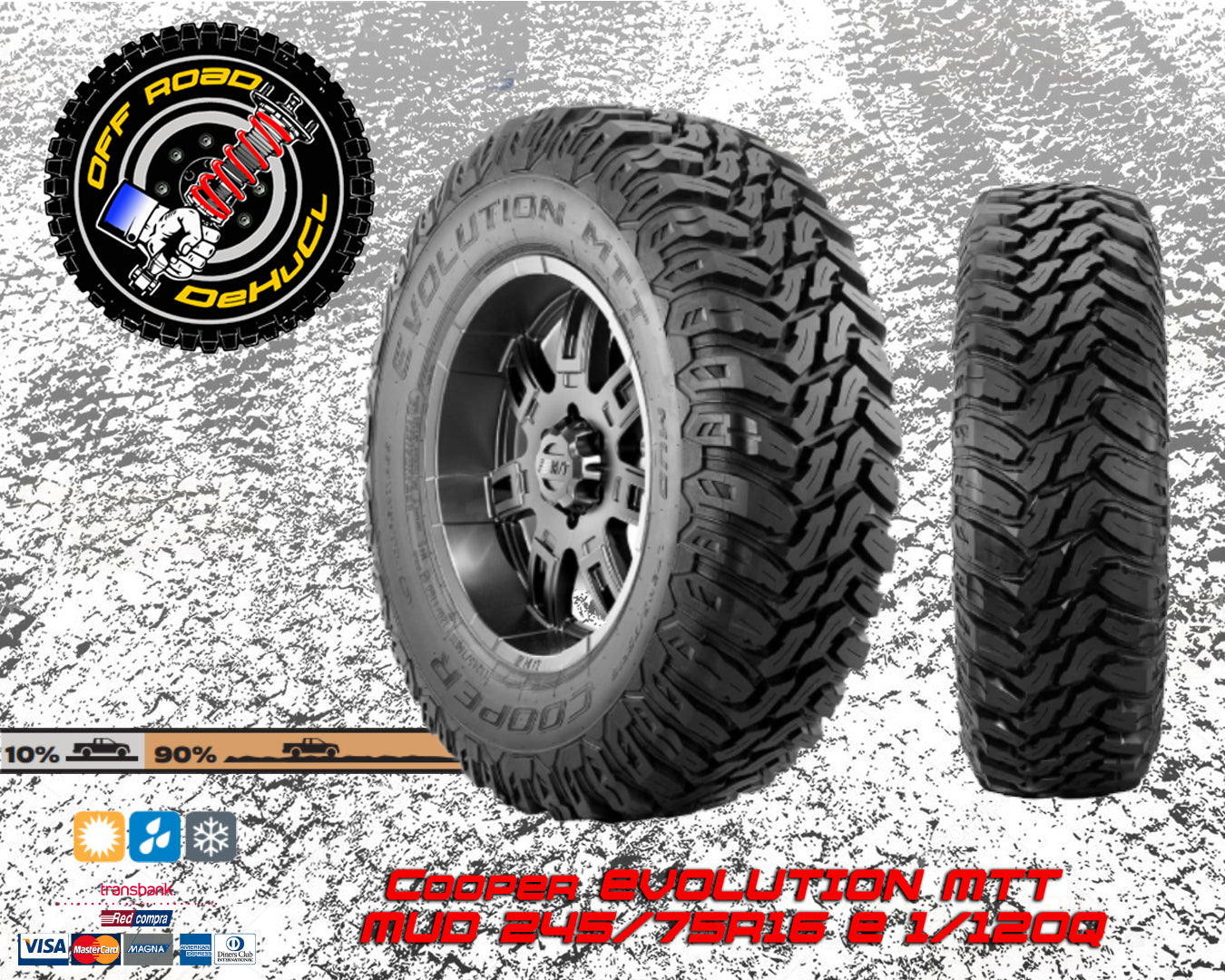 Neumáticos Cooper EVOLUTION MTT LT 245x75R16 E 120/116Q