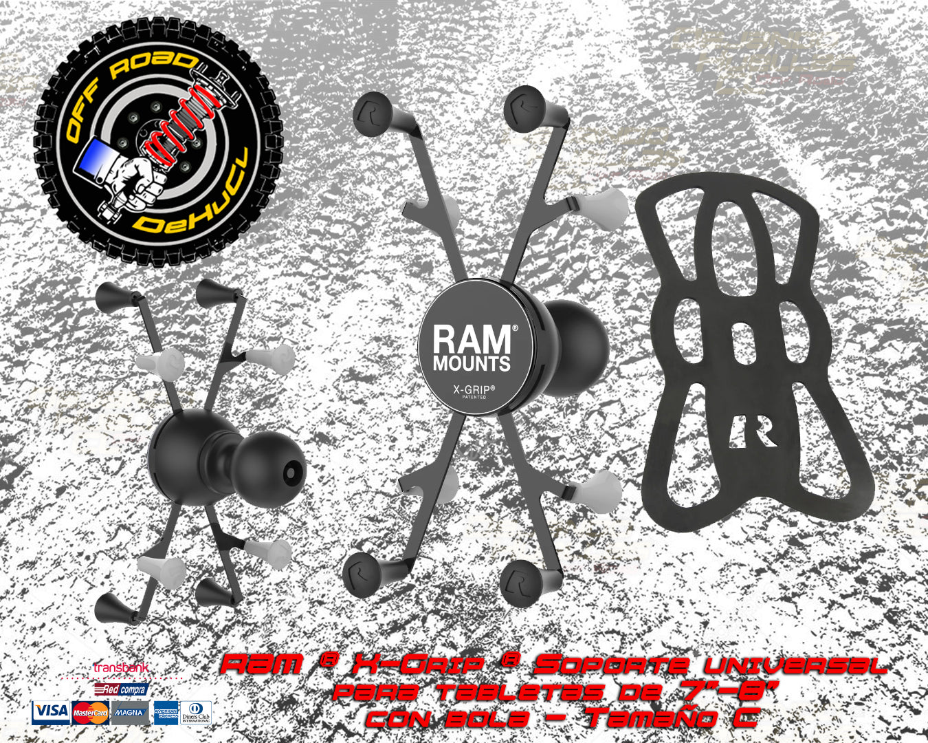 Soporte para teléfono RAM X-Grip con bloqueo giratorio de RAM®™ Ventosa