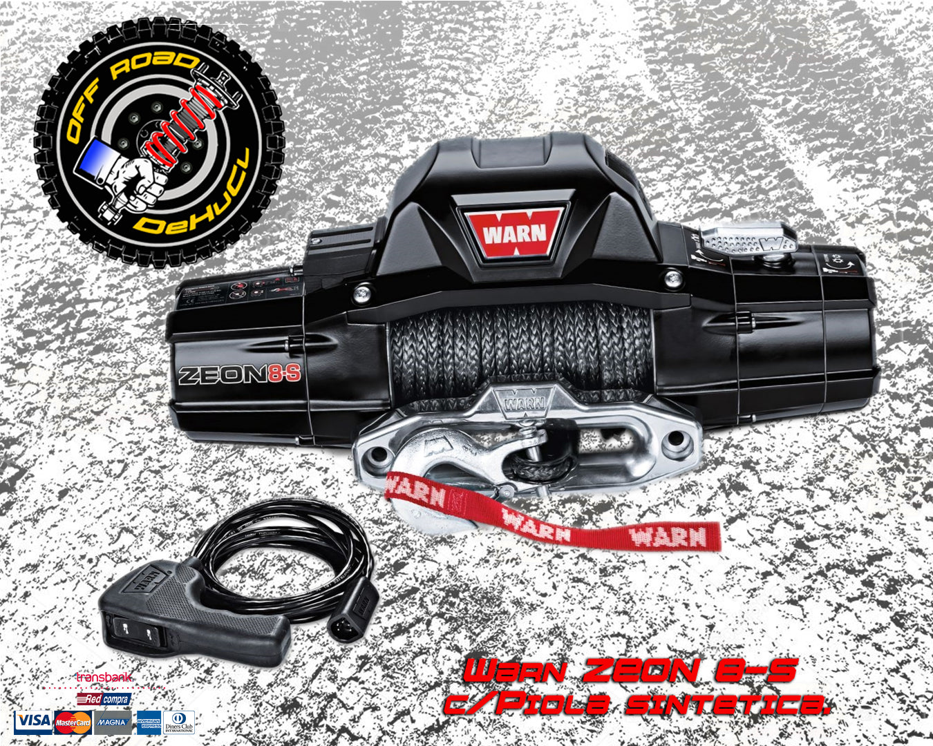 Winche Warn Zeon 8-S C/Piola Sintetica