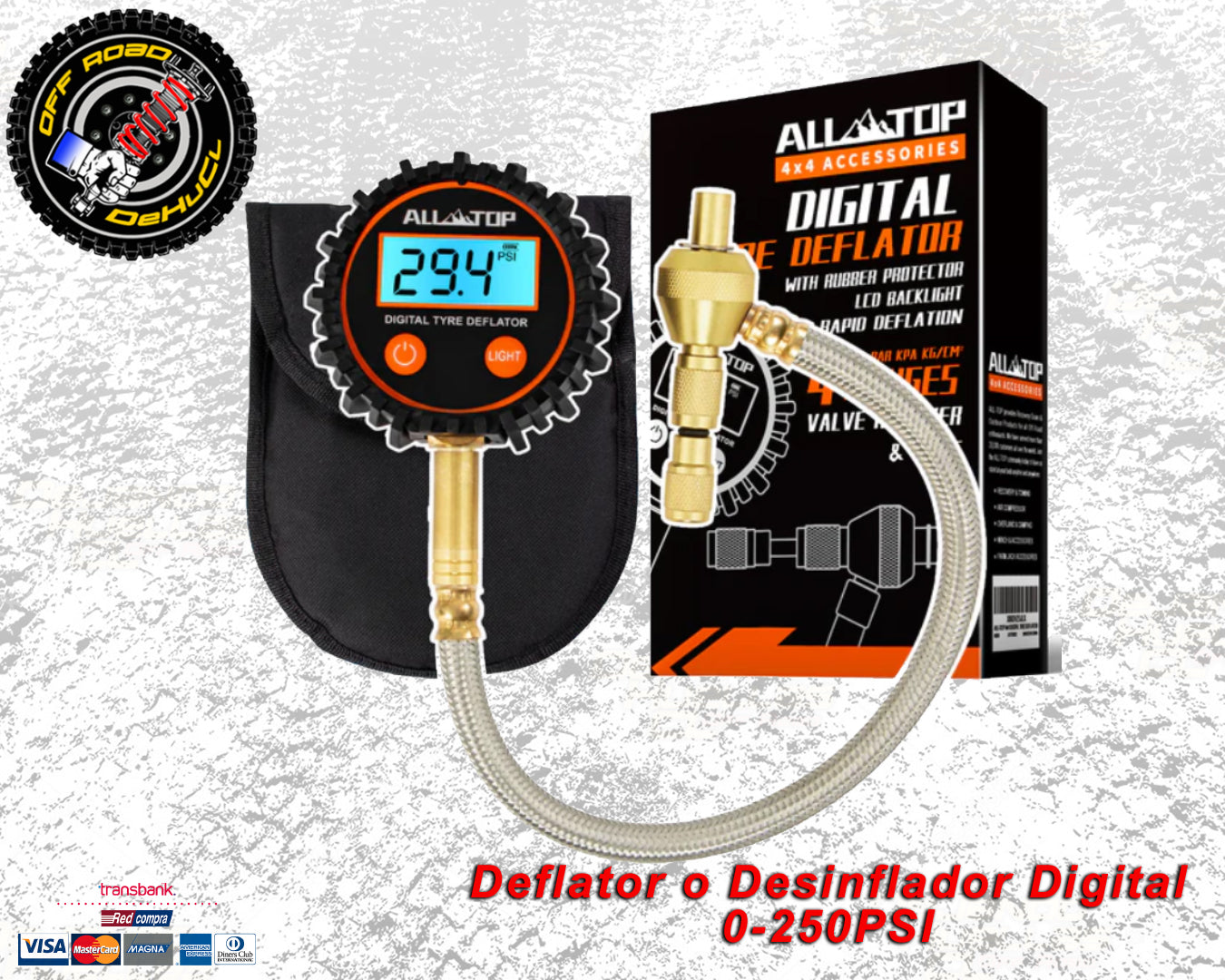 Deflator o Desinflador Digital 0-250PSI