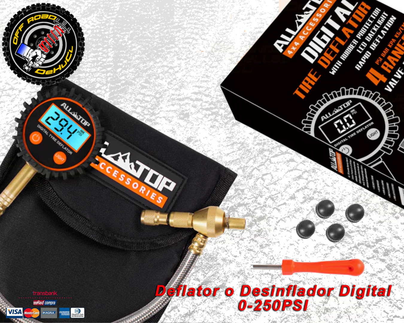 Deflator o Desinflador Digital 0-250PSI