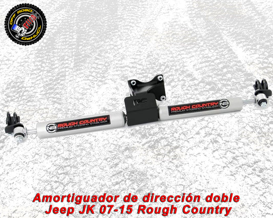 Amortiguador de dirección doble Jeep JK 07-15 Rough Country