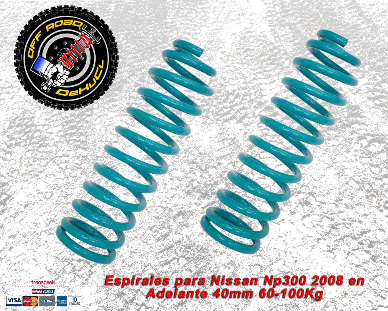 Espirales Delanteros para Nissan Np300 2008 en adelante.