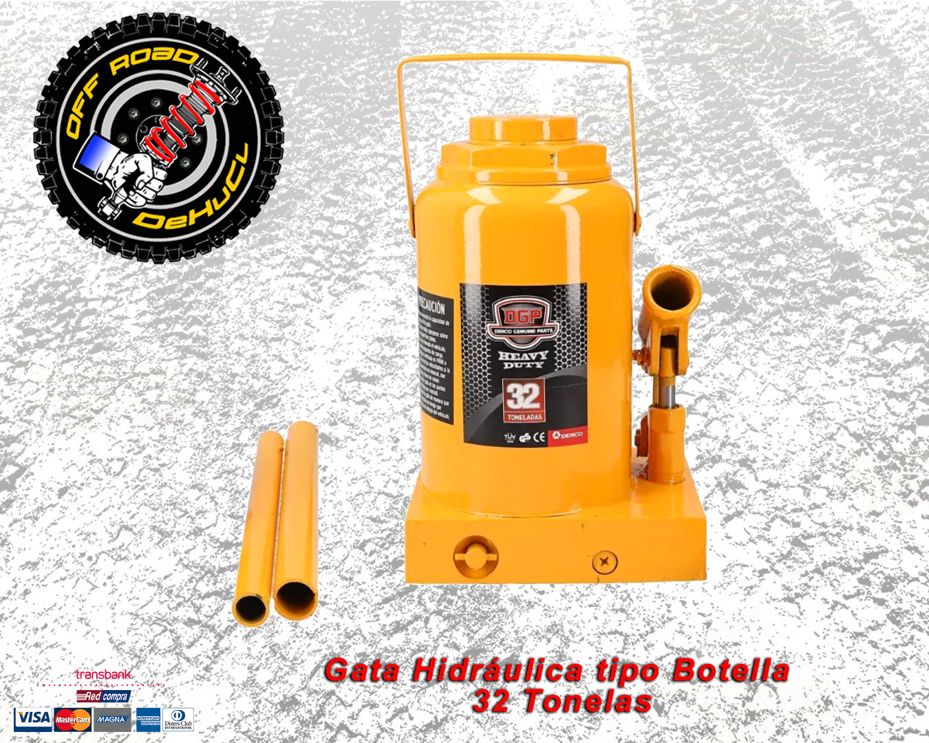 Gata Hidráulica tipo Botella 32 Toneladas