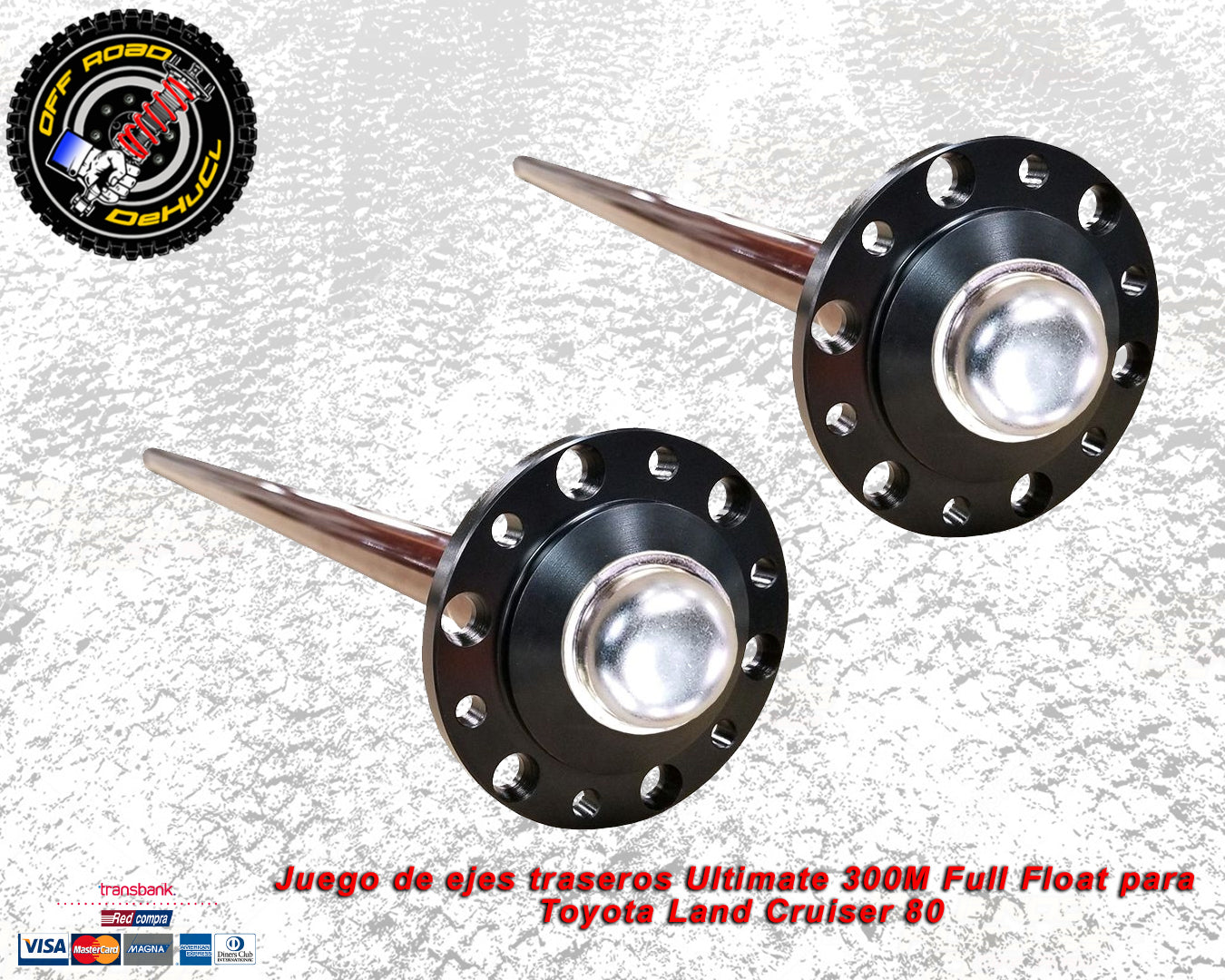 Juego de ejes traseros Ultimate 300M Full Float para Toyota Land Cruiser 80