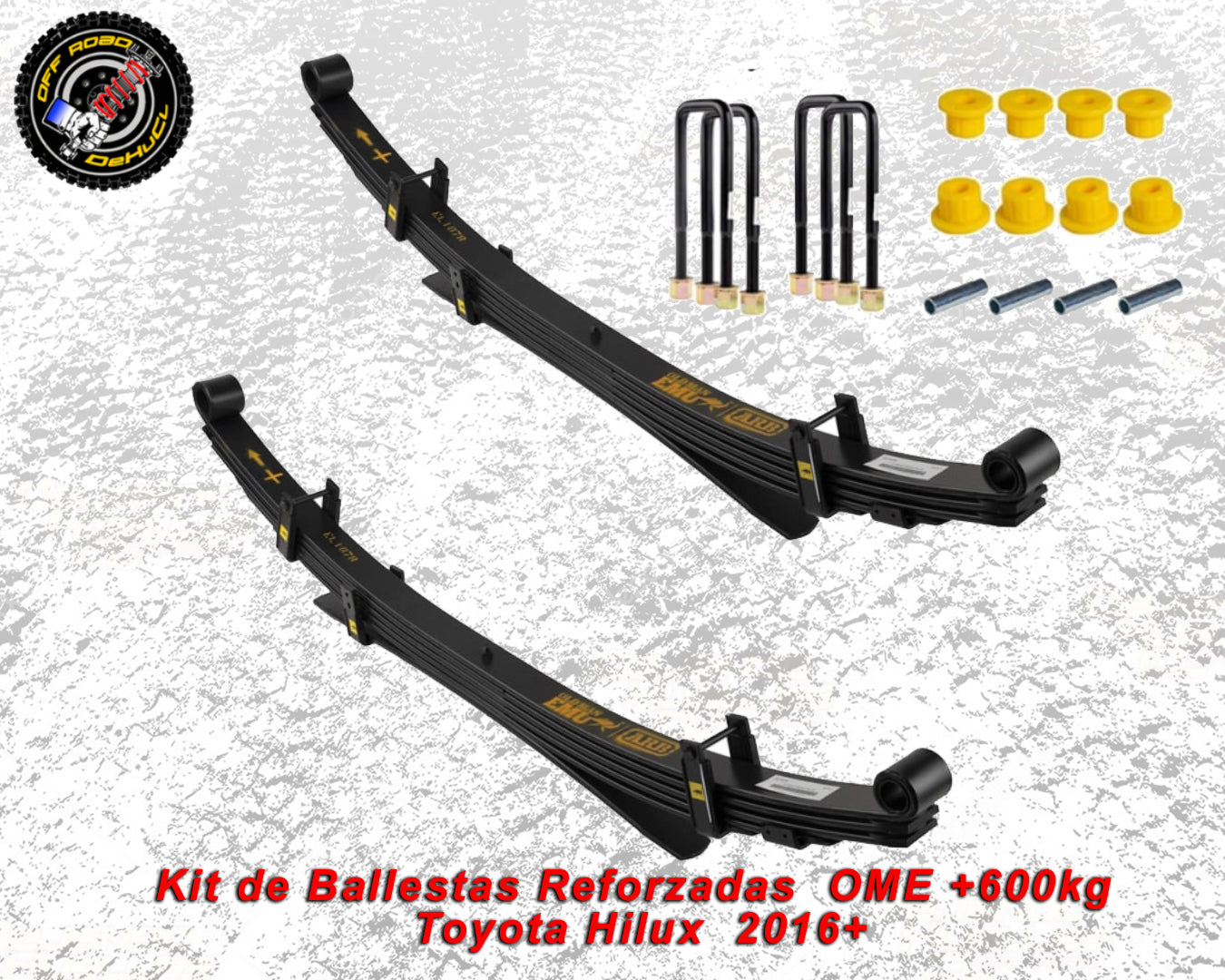 Kit de Ballestas Reforzadas  OME +600kg Toyota Hilux  2016+