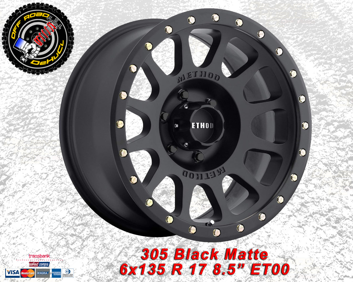 STANDARD WHEELS 305 NV Matte Black 6x135