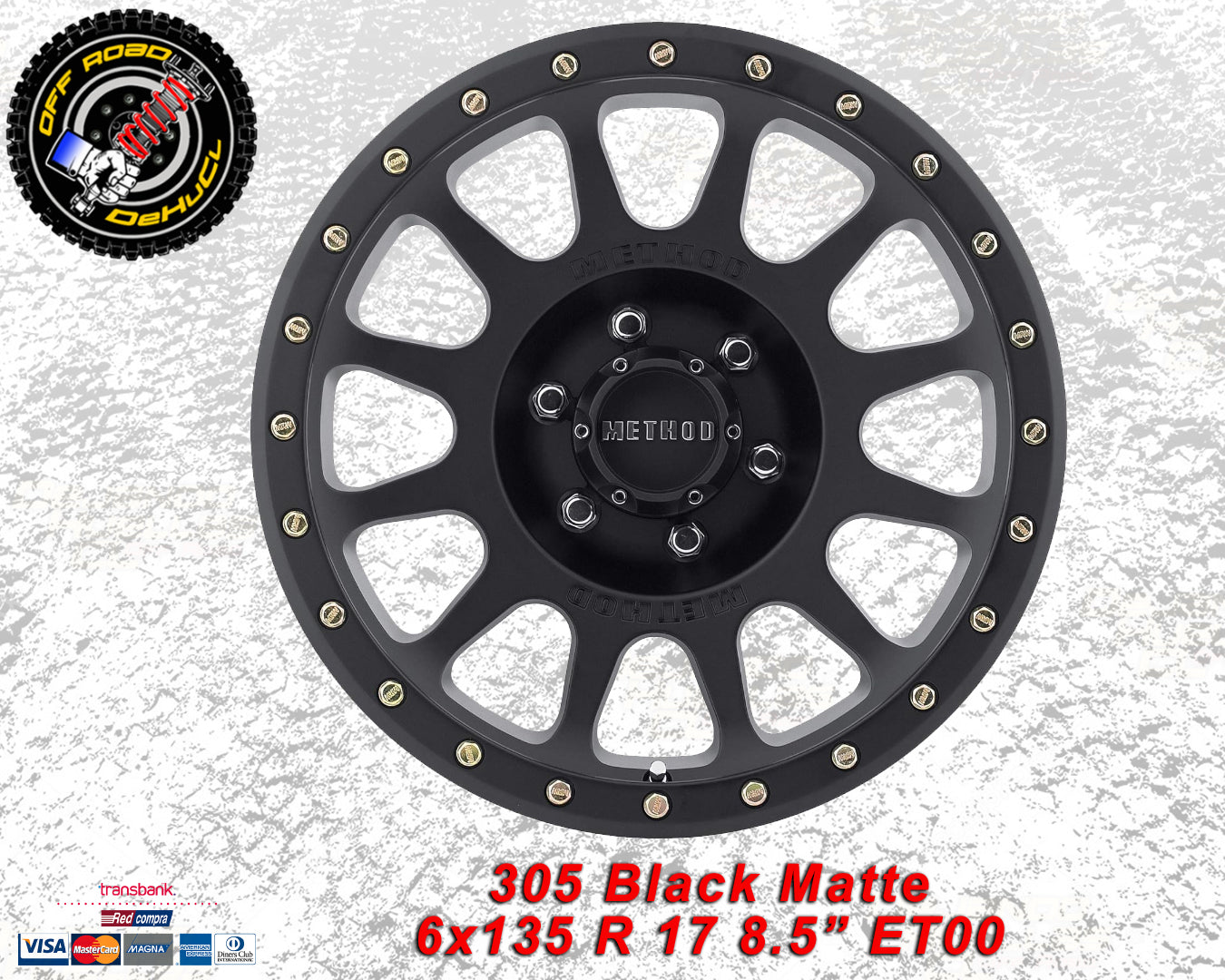 STANDARD WHEELS 305 NV Matte Black 6x135