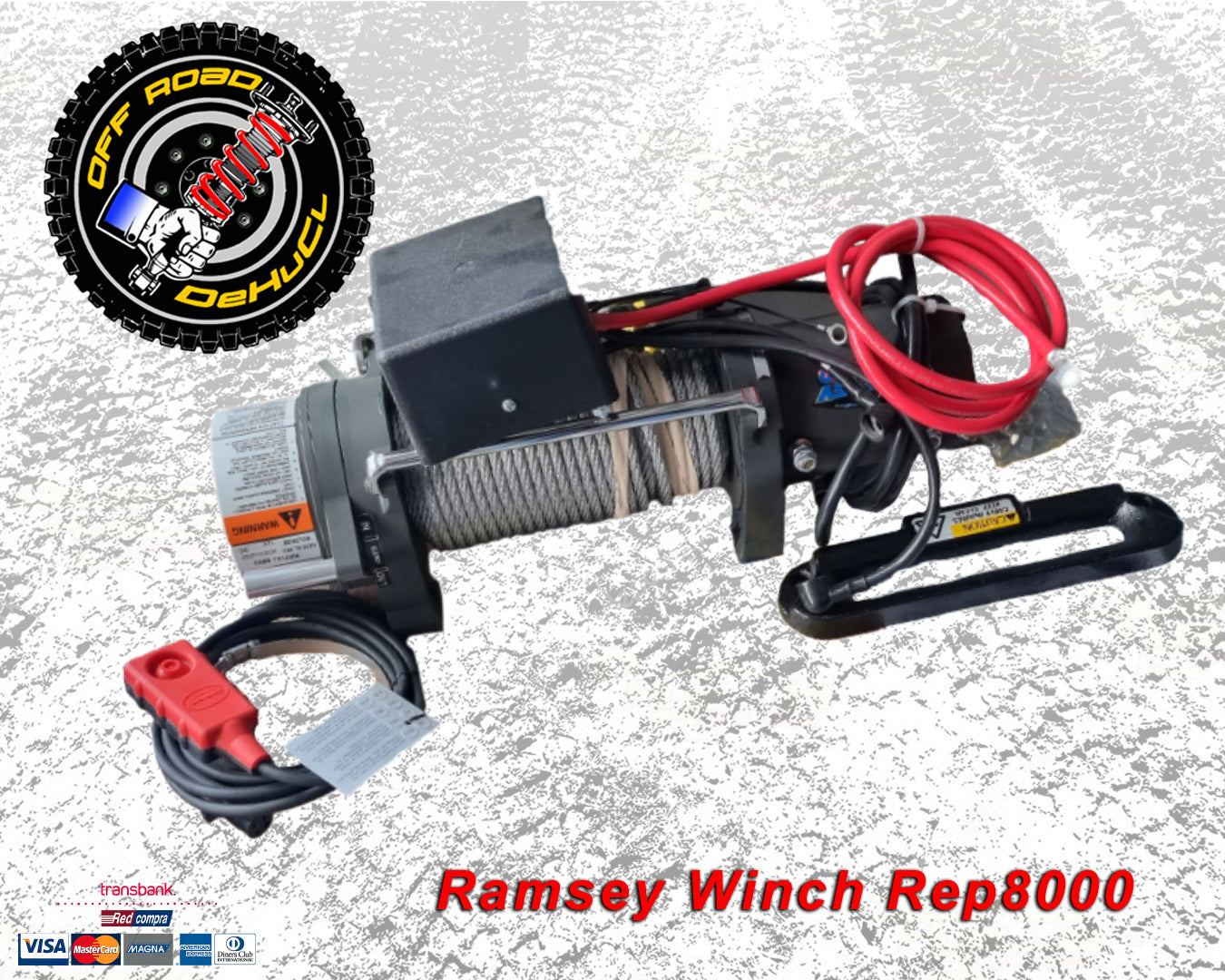 Winche Ramsey REP8000 con piola de Acero