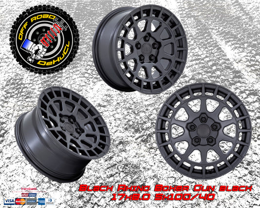 Black Rhino Boxer Gunblack 17x8 5x100 / 40